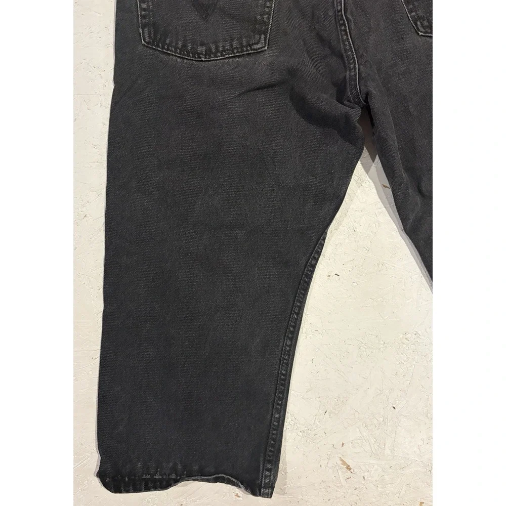 Vintage LEVI'S 505 Regular Straight Leg Classic‎ Fit 40x21 Black Denim Jeans